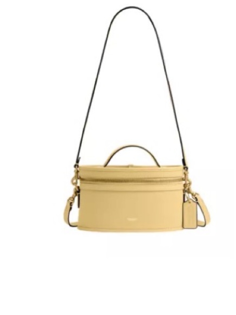 Coach Yellow Leather Vanity Crossbody with Top Handle
